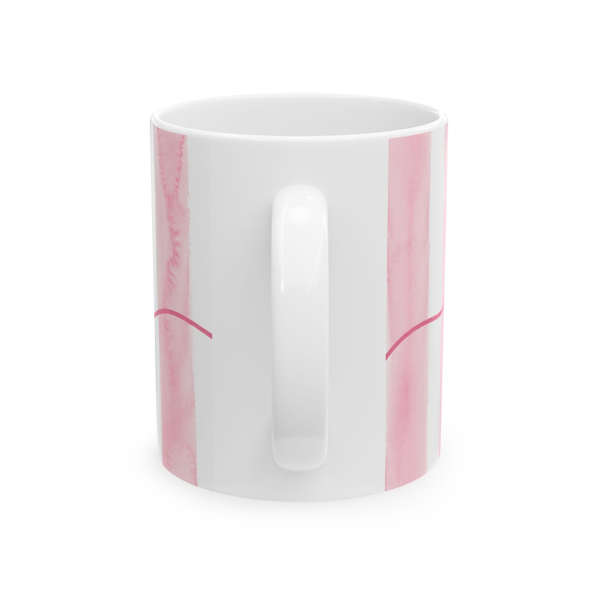 Pink Mama Mug | Cute Watercolor Striped Coffee Cup for Mom | 11oz & 15oz Gift Coffee Mug| Mother’s Day Mug