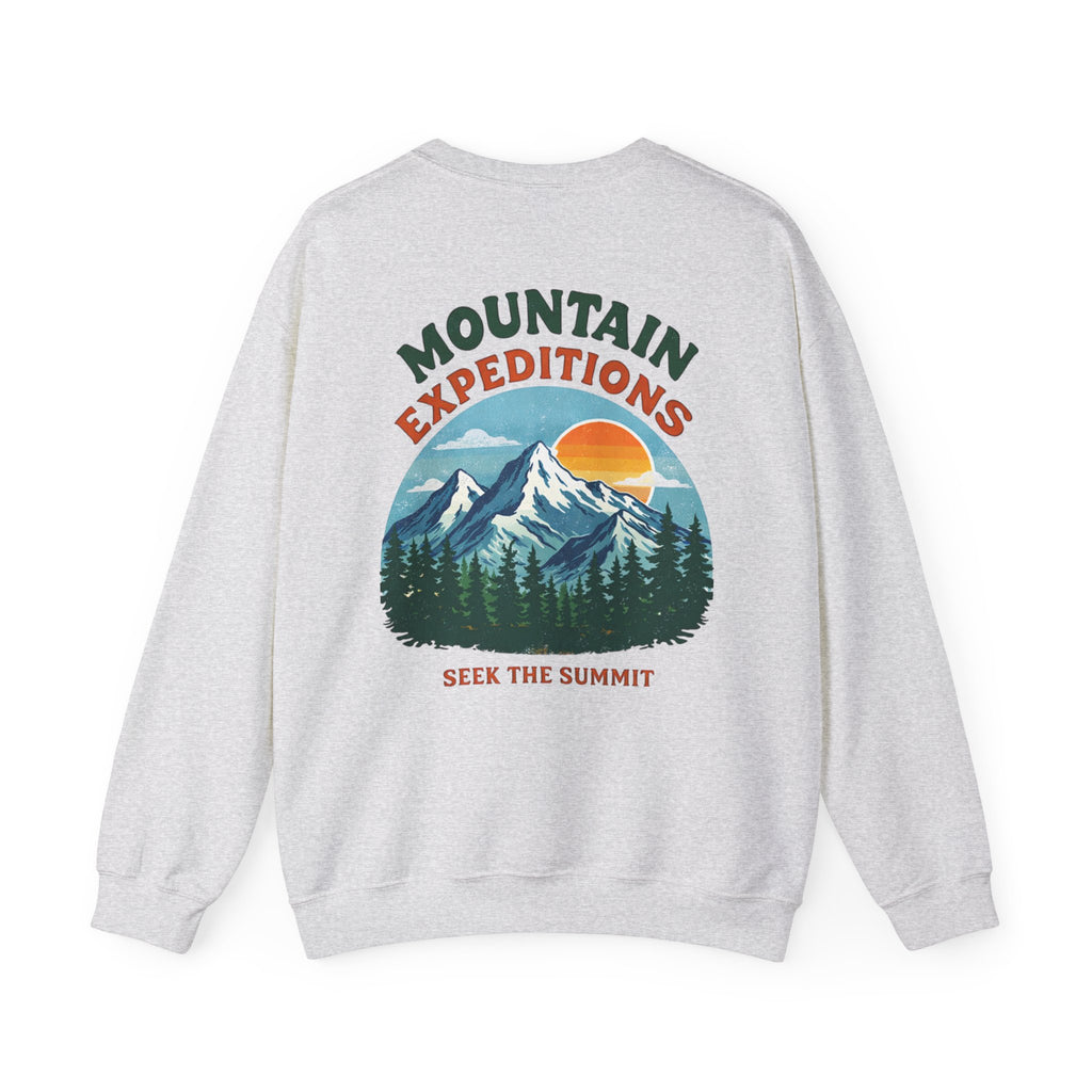 Mountain Expeditions Graphic Sweatshirt | Vintage Outdoor Crewneck | Nature Adventure Pullover | Cozy Unisex Hiking Sweatshirt