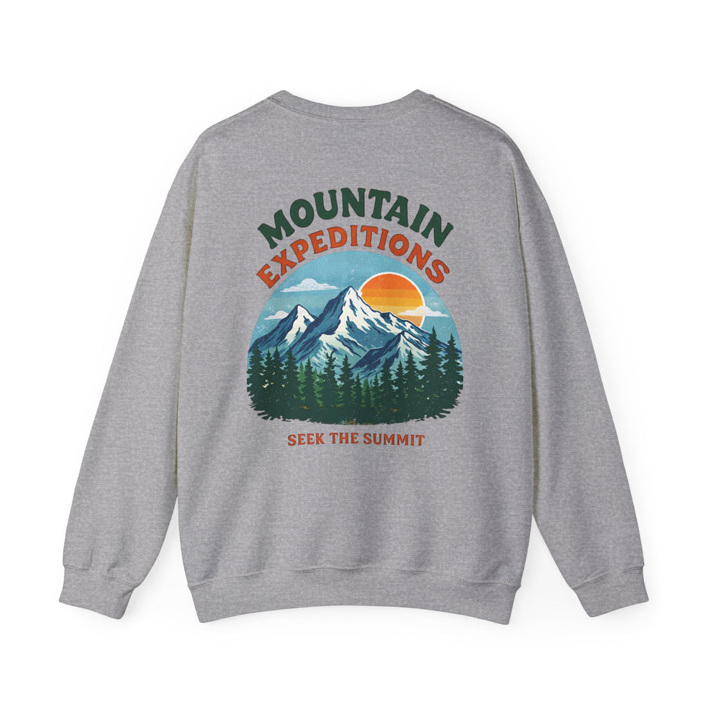 Mountain Expeditions Graphic Sweatshirt | Vintage Outdoor Crewneck | Nature Adventure Pullover | Cozy Unisex Hiking Sweatshirt