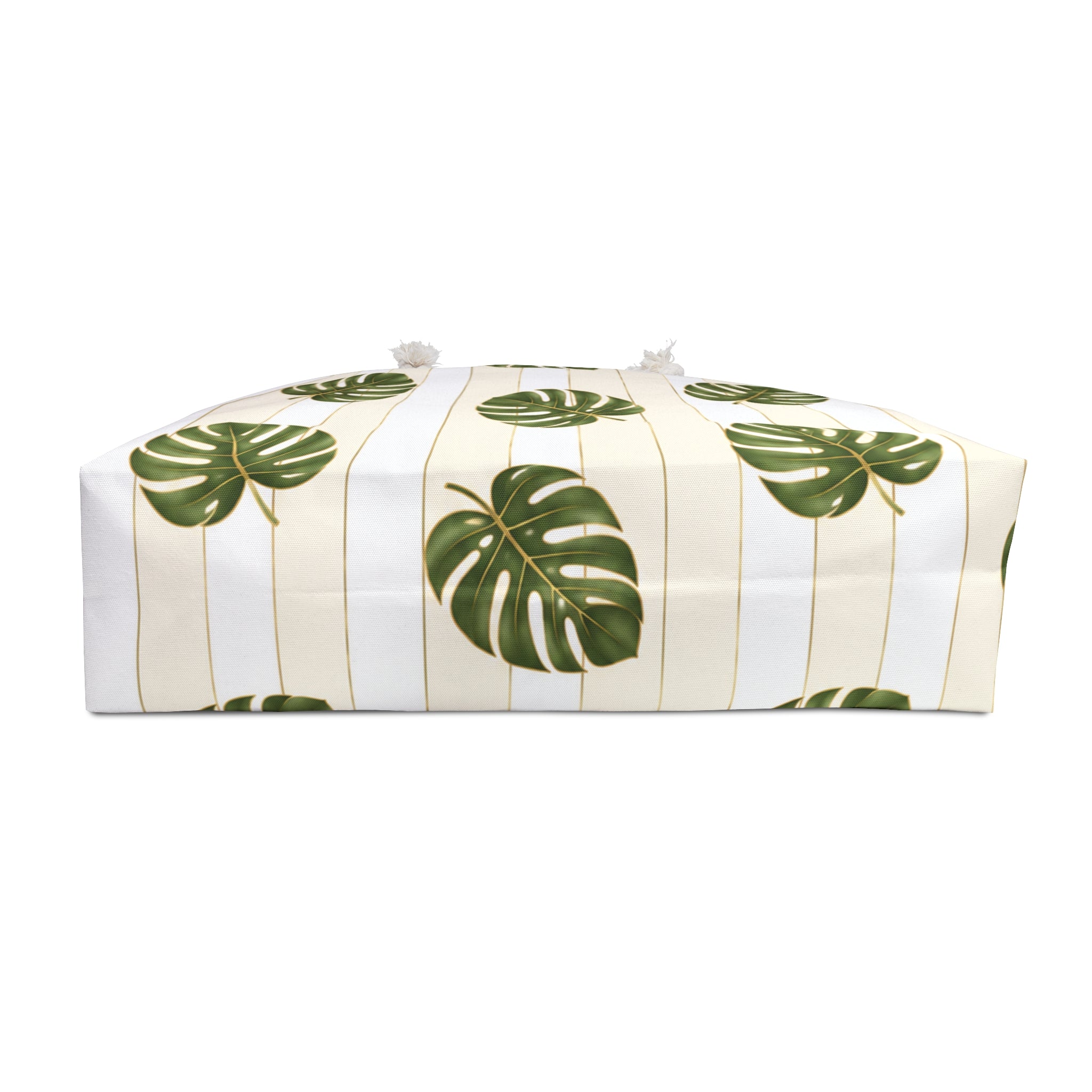 Tropical Monstera Weekender Bag | Large Beach Tote with Rope Handles | Coastal Travel Bag for Vacation | Pool & Weekend Getaways