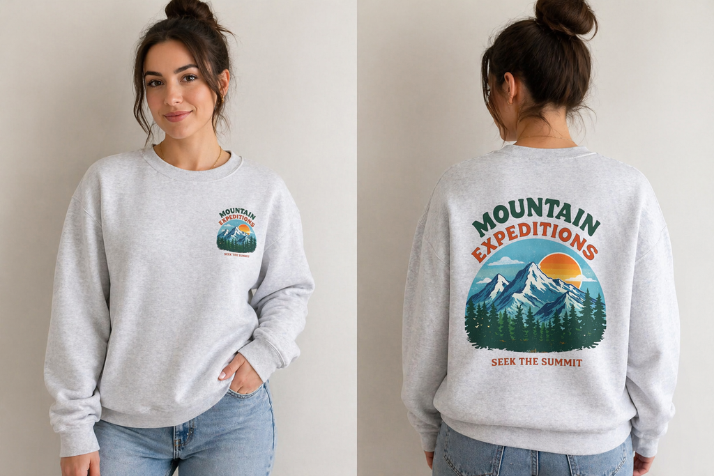Mountain Expeditions Graphic Sweatshirt | Vintage Outdoor Crewneck | Nature Adventure Pullover | Cozy Unisex Hiking Sweatshirt