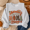 Autumn Leaves & Mama Please Sweatshirt – Retro Fall Mom Crewneck, Cozy Thanksgiving Mama Sweater, Cute Fall Gift for Mom