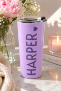 Personalized Lavender Name Tumbler 20oz | Custom Insulated Stainless Steel Travel Cup | Purple Coffee Tumbler | Personalized Gift for Her | Insulated Travel Cup