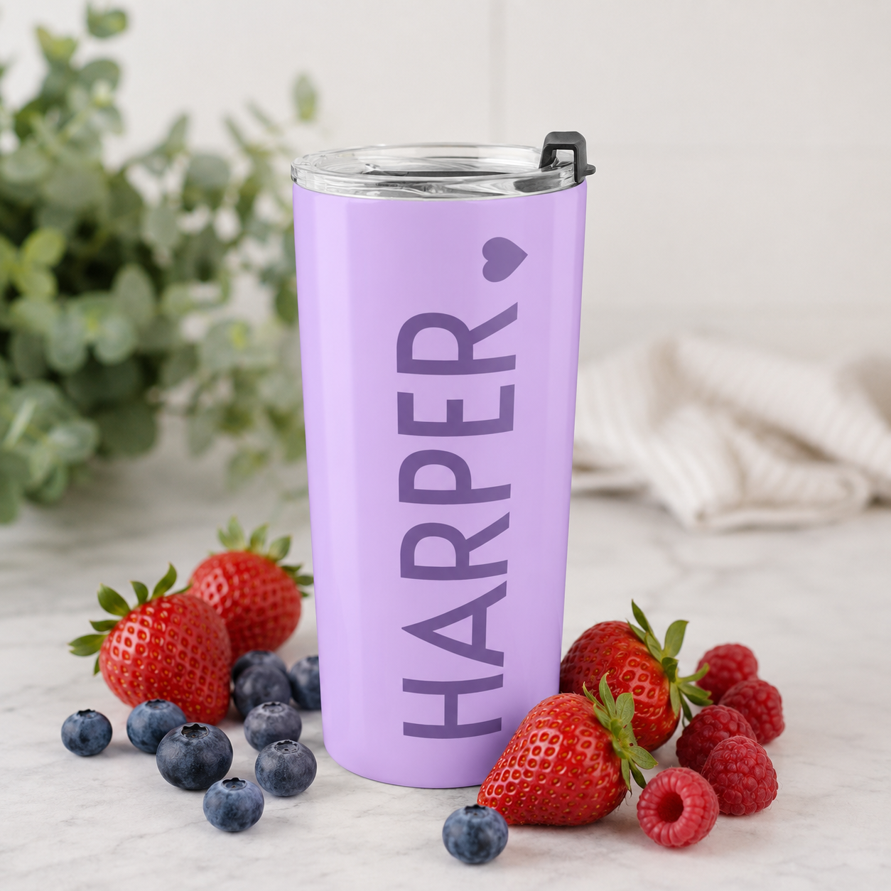 Personalized Lavender Name Tumbler 20oz | Custom Insulated Stainless Steel Travel Cup | Purple Coffee Tumbler | Personalized Gift for Her | Insulated Travel Cup
