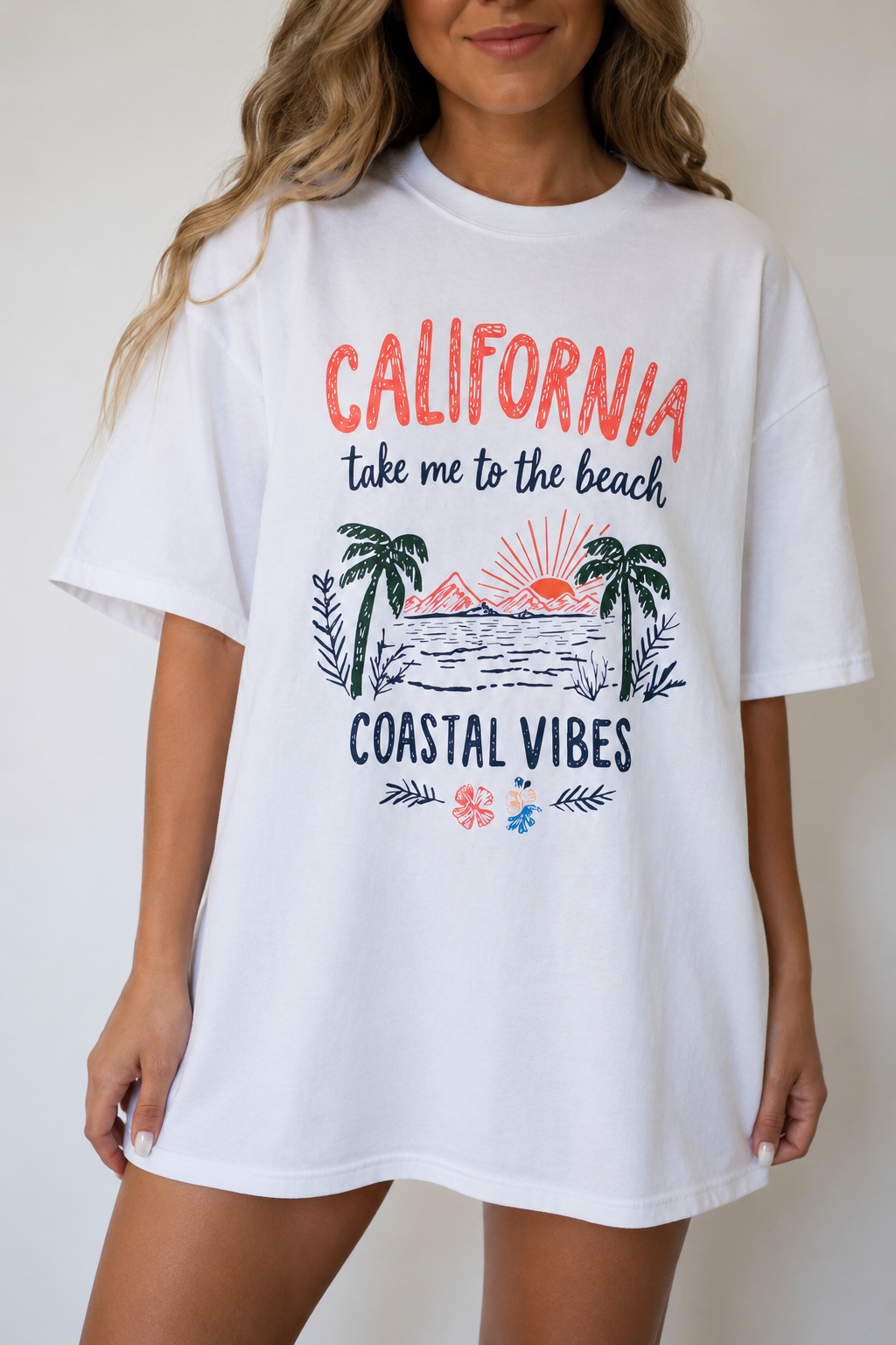 California Take Me To The Beach Coastal Vibes Comfort Colors® T-Shirt | Beach Graphic Tee | Summer Vacation Shirt | Coastal Aesthetic Gift