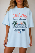 California Take Me To The Beach Coastal Vibes Comfort Colors® T-Shirt | Beach Graphic Tee | Summer Vacation Shirt | Coastal Aesthetic Gift