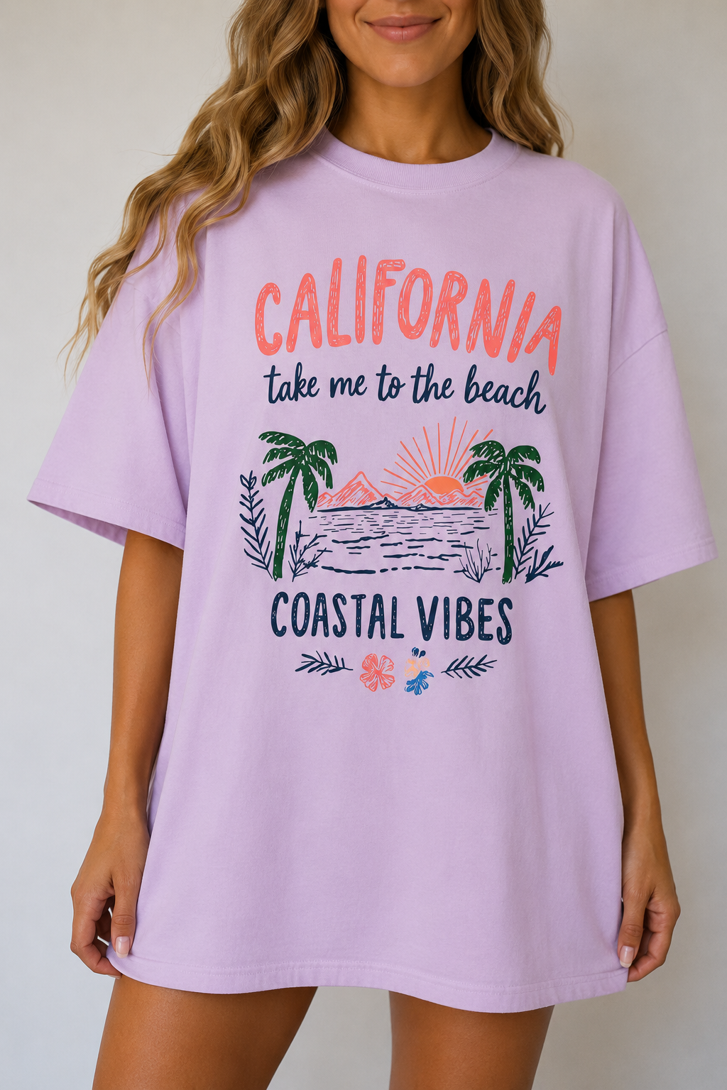 California Take Me To The Beach Coastal Vibes Comfort Colors® T-Shirt | Beach Graphic Tee | Summer Vacation Shirt | Coastal Aesthetic Gift
