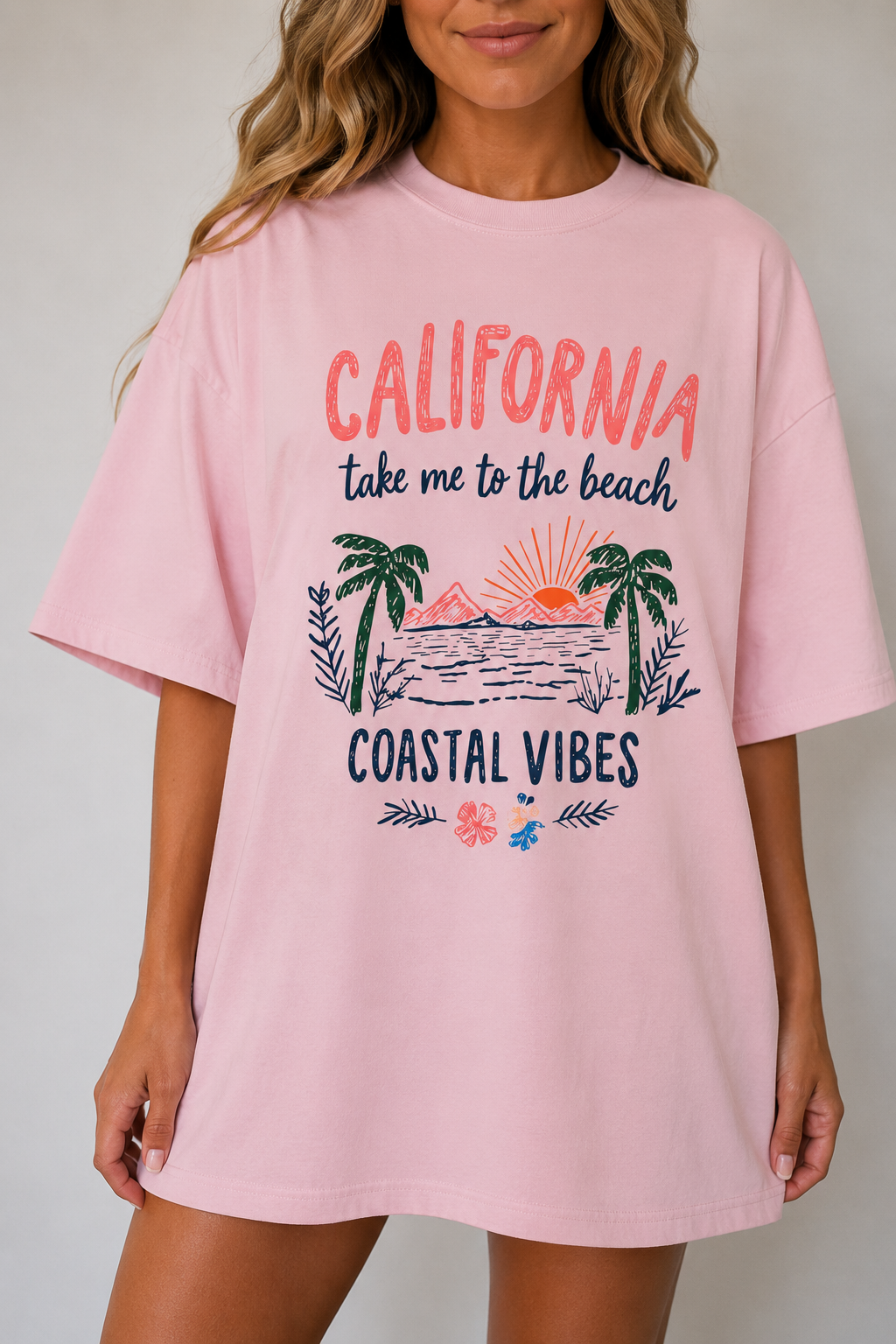 California Take Me To The Beach Coastal Vibes Comfort Colors® T-Shirt | Beach Graphic Tee | Summer Vacation Shirt | Coastal Aesthetic Gift