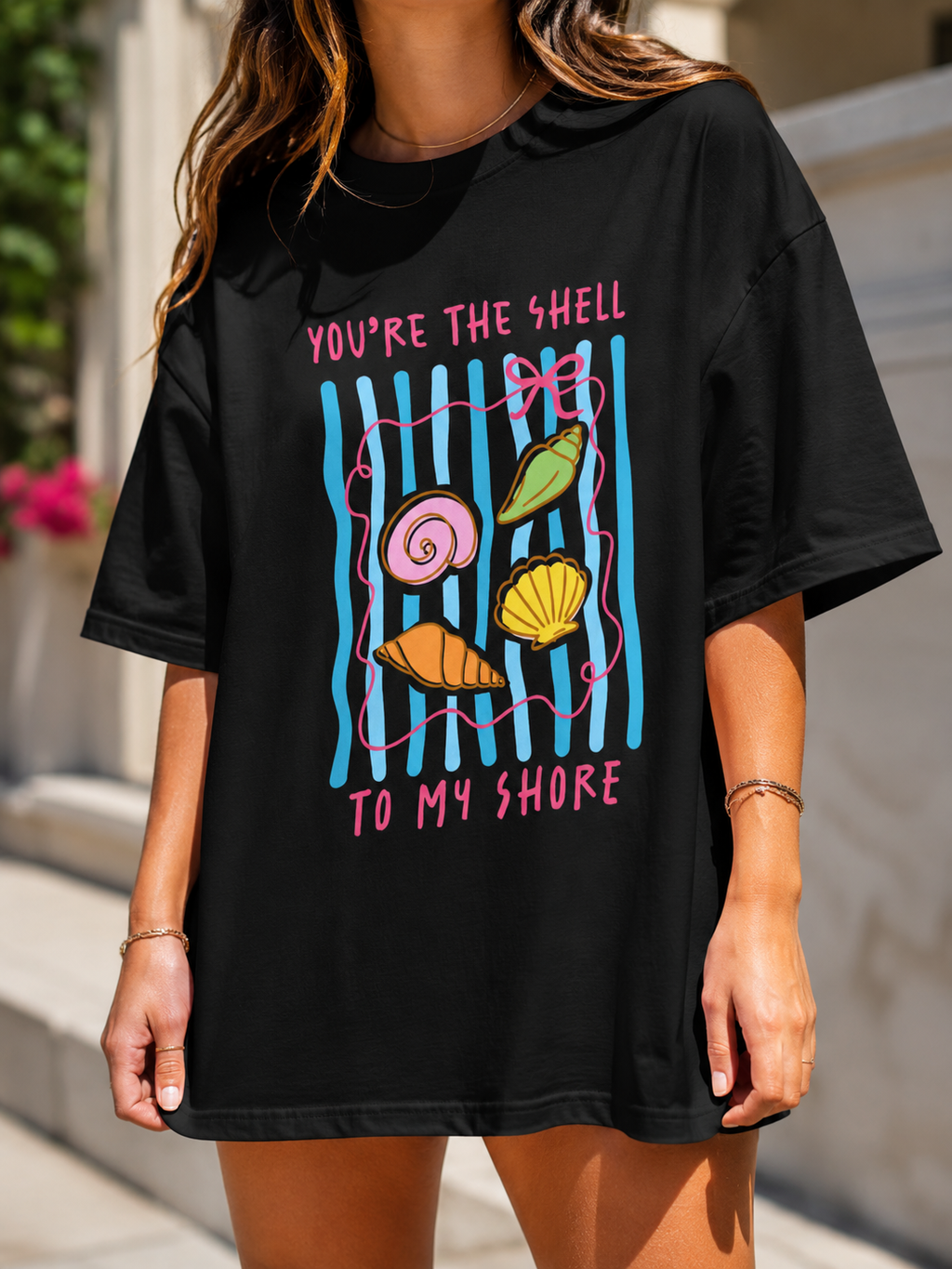You're The Shell To My Shore Comfort Colors® T-Shirt | Cute Beach Lover Tee | Coastal Summer Shirt | Graphic Tee | Seashell Vacation Gift | Cute Beach Shells Graphic T-Shirt