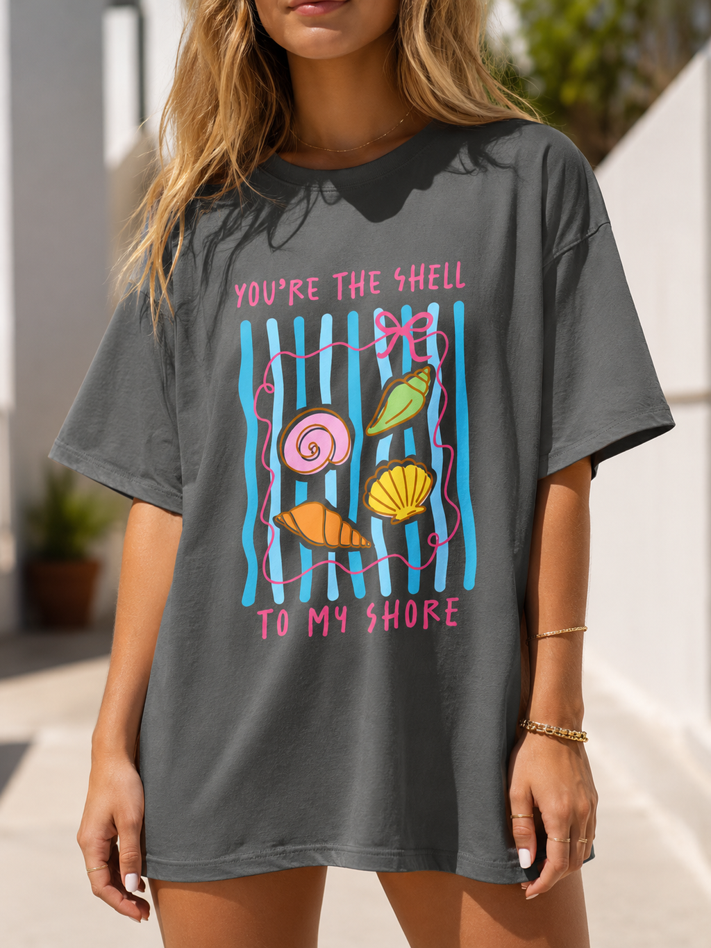 You're The Shell To My Shore Comfort Colors® T-Shirt | Cute Beach Lover Tee | Coastal Summer Shirt | Graphic Tee | Seashell Vacation Gift | Cute Beach Shells Graphic T-Shirt