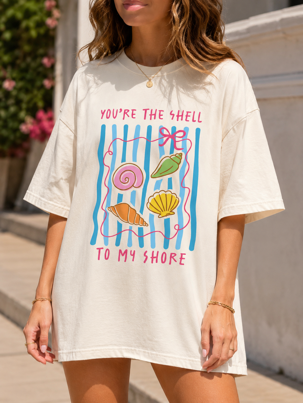 You're The Shell To My Shore Comfort Colors® T-Shirt | Cute Beach Lover Tee | Coastal Summer Shirt | Graphic Tee | Seashell Vacation Gift | Cute Beach Shells Graphic T-Shirt