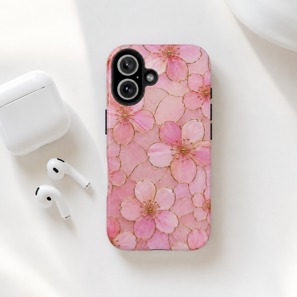 Pink Cherry Blossom Phone Case | Elegant Sakura Floral Tough iPhone & Samsung Galaxy Case | Feminine Protective Cover | Floral iPhone Cover