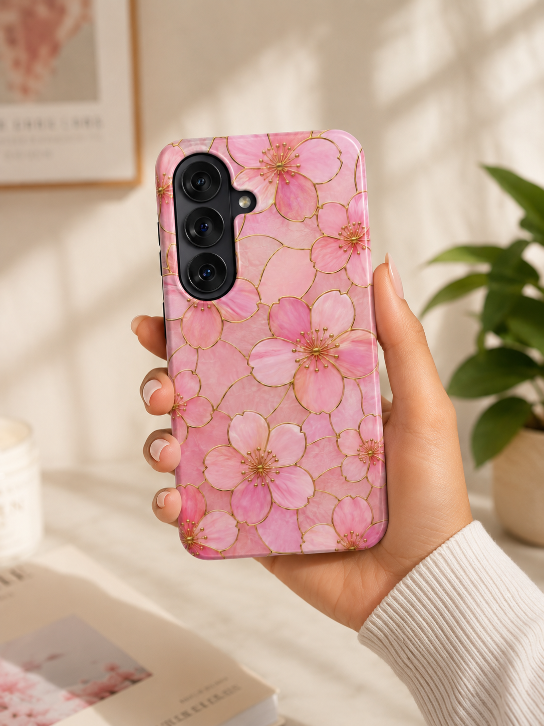Pink Cherry Blossom Phone Case | Elegant Sakura Floral Tough iPhone & Samsung Galaxy Case | Feminine Protective Cover | Floral iPhone Cover