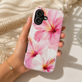 Pink Watercolor Hibiscus Phone Case | Elegant Floral iPhone & Samsung Case | Tropical Botanical Protective Cover