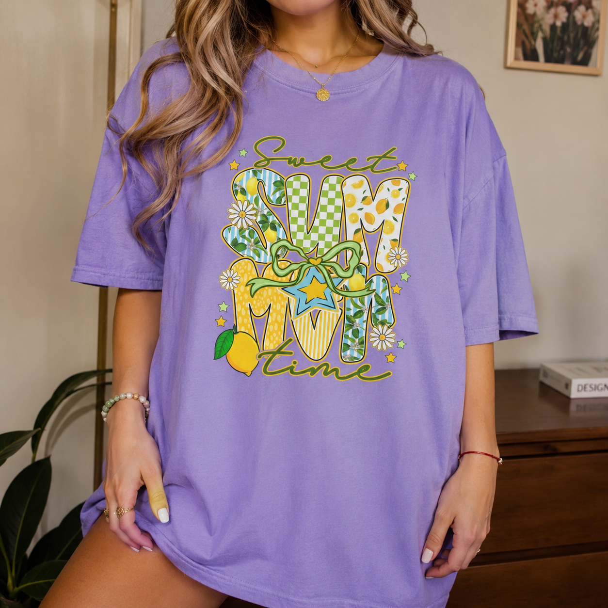 Sweet Summer Time Comfort Colors® T-Shirt | Cute Lemon Summer Graphic Tee | Oversized Beach Vacation Shirt | Retro Citrus Aesthetic Gift for Women