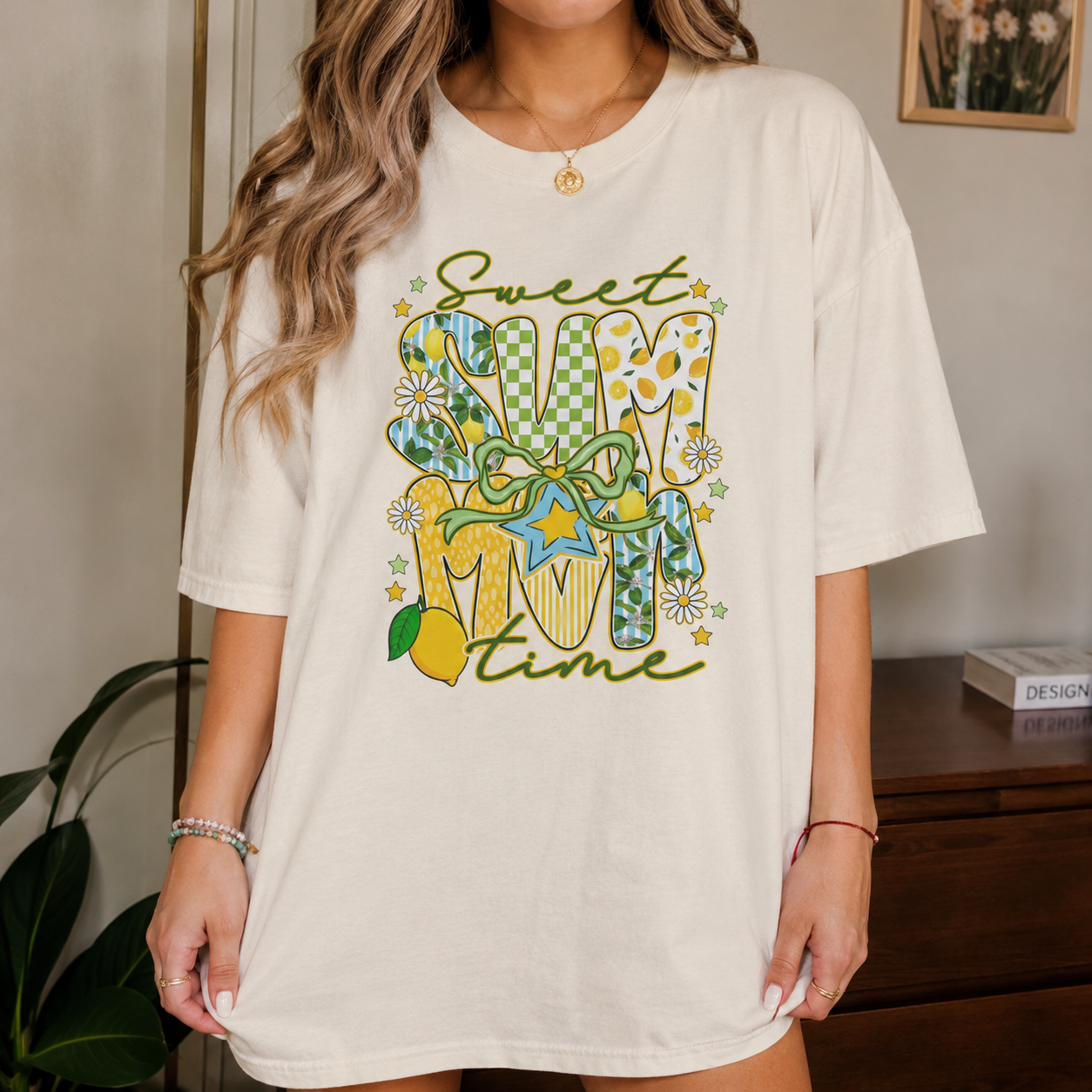 Sweet Summer Time Comfort Colors® T-Shirt | Cute Lemon Summer Graphic Tee | Oversized Beach Vacation Shirt | Retro Citrus Aesthetic Gift for Women