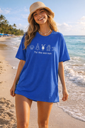 Tis’ the Sea-sun Graphic T-Shirt | Beach Vibes Summer Tee | Coastal Vacation Shirt for Women | Beach Holiday T-Shirt | Nautical Christmas Tee