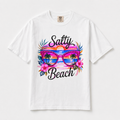 Salty Beach Shirt | Tropical Beach Graphic Tee | Summer Vacation T-Shirt | Cute Coastal Comfort Colors Shirt | Beach Lover Gift | Retro Tropical Vacation Tee