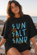 Sun Salt Sand  Beach Graphic Tee | Trendy Summer Vacation Shirt | Coastal Aesthetic Comfort Colors T-Shirt | Summer Tee