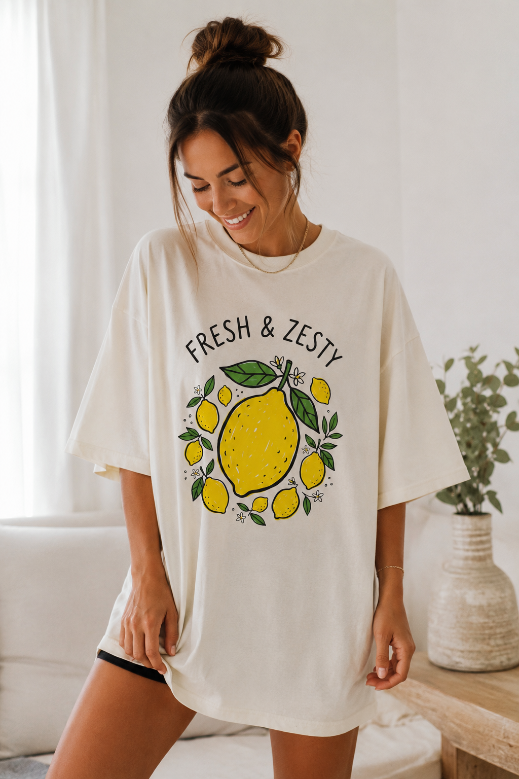 Fresh & Zesty Lemon Graphic Tee | Cute Summer Citrus Shirt | Comfort Colors Relaxed Fit T-Shirt | Citrus Graphic Tee