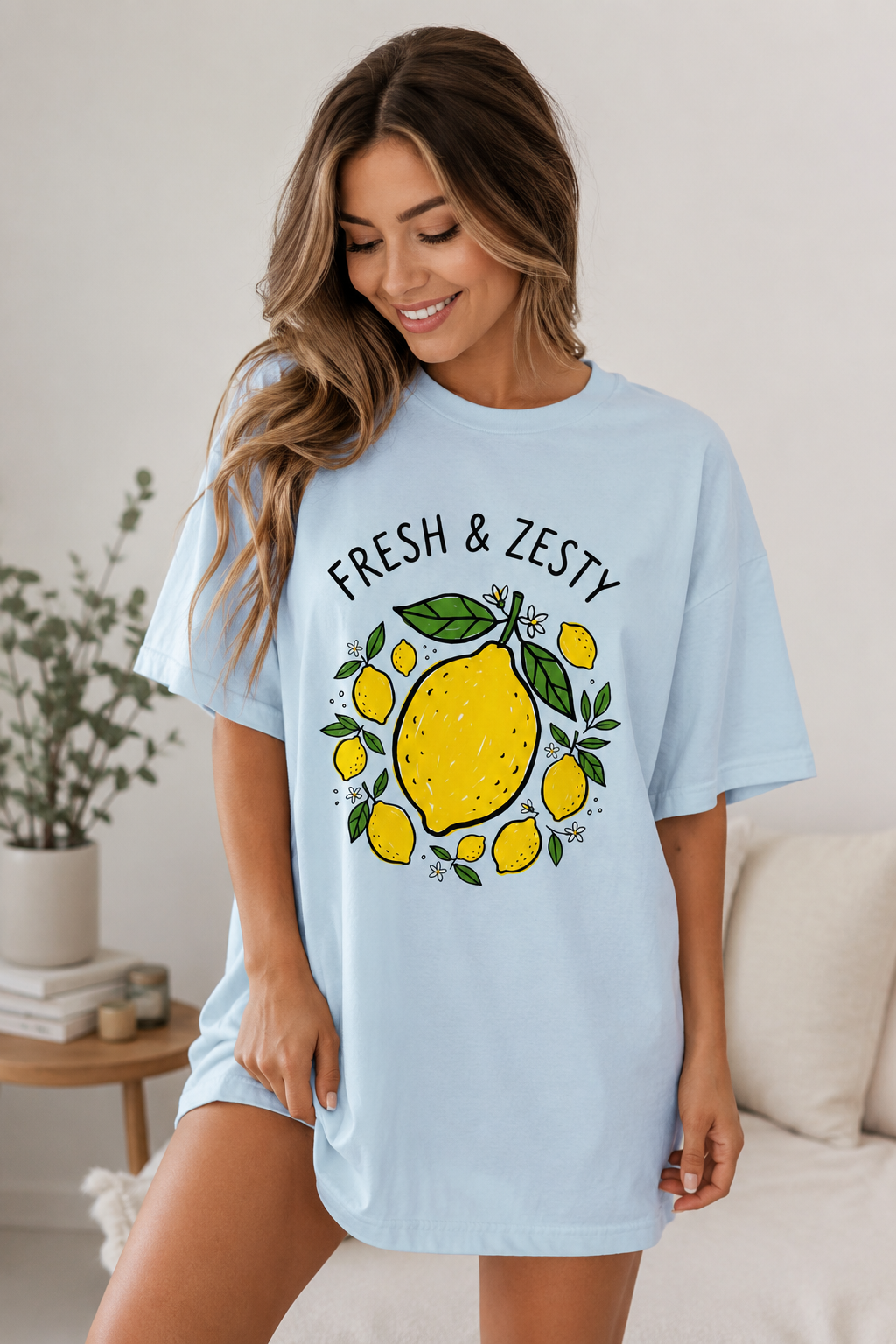 Fresh & Zesty Lemon Graphic Tee | Cute Summer Citrus Shirt | Comfort Colors Relaxed Fit T-Shirt | Citrus Graphic Tee