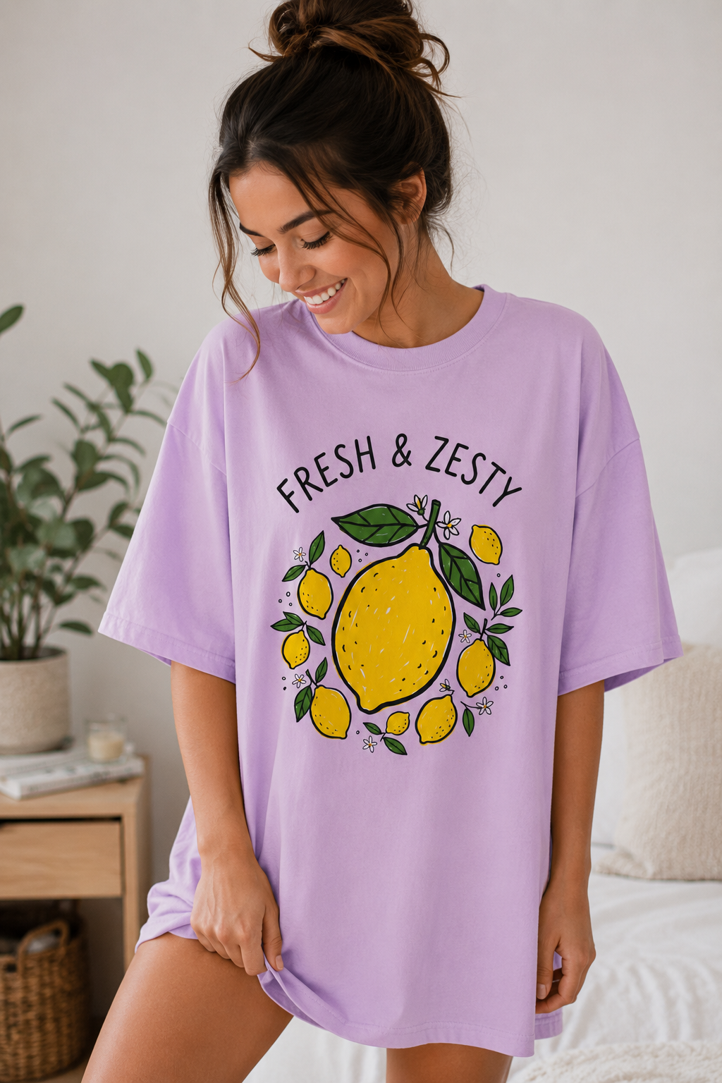 Fresh & Zesty Lemon Graphic Tee | Cute Summer Citrus Shirt | Comfort Colors Relaxed Fit T-Shirt | Citrus Graphic Tee