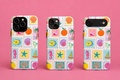Coastal Postcard Phone Case | Cute Beach Summer Aesthetic Case for iPhone & Samsung | Tropical Stamp Collage Cover Pastel Seashell & Nautical Stamp | Beach Summer Phone Cover