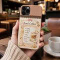 Cute Iced Coffee Recipe Phone Case | Tough Protective Case | Aesthetic Coffee Lover Gift | Durable Shockproof iPhone & Samsung Cover