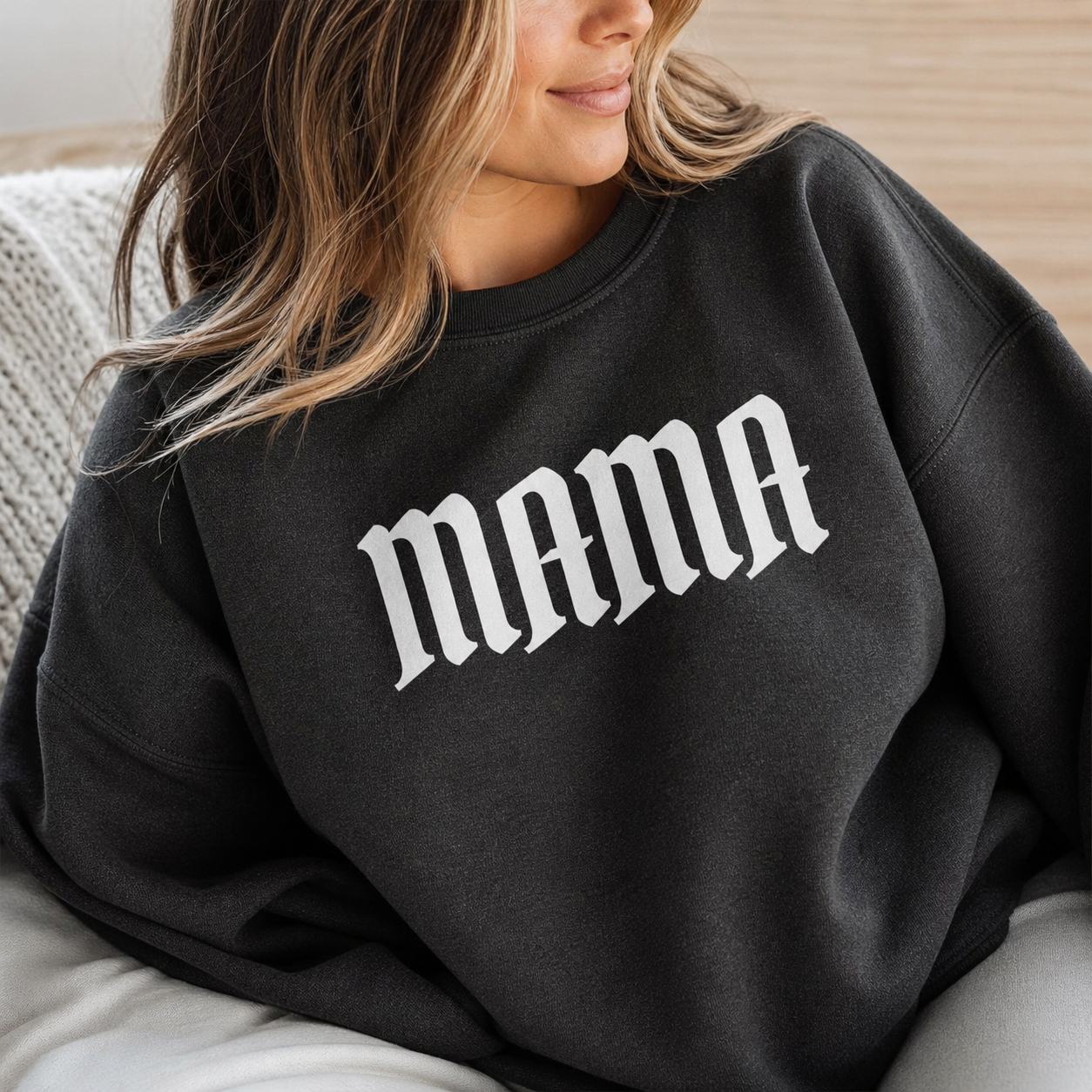 Mama Sweatshirt | Cozy Mom Crewneck Pullover | Trendy Gift for Moms | Soft Fleece Casual Sweatshirt | Mama Crewneck Sweatshirt