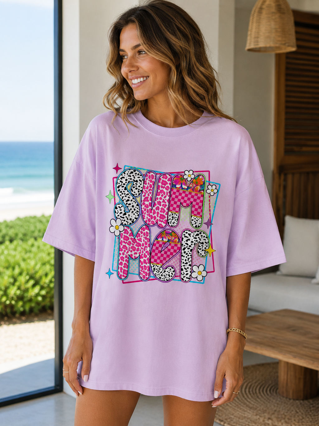 Summer Retro Graphic T-Shirt | Comfort Colors Beachy Aesthetic Tee | Cute Vacation & Coastal Vibes Shirt | Preppy Summer Shirt