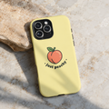 Just Peachy Aesthetic Phone Case | Cute Peach iPhone & Samsung Galaxy Case | Trendy Summer Glossy Protective Cover | Peach Protective Tough Case