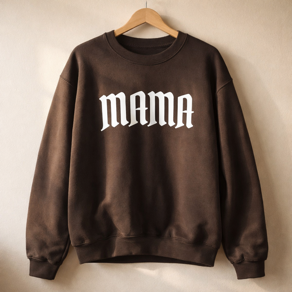 Mama Sweatshirt | Cozy Mom Crewneck Pullover | Trendy Gift for Moms | Soft Fleece Casual Sweatshirt | Mama Crewneck Sweatshirt
