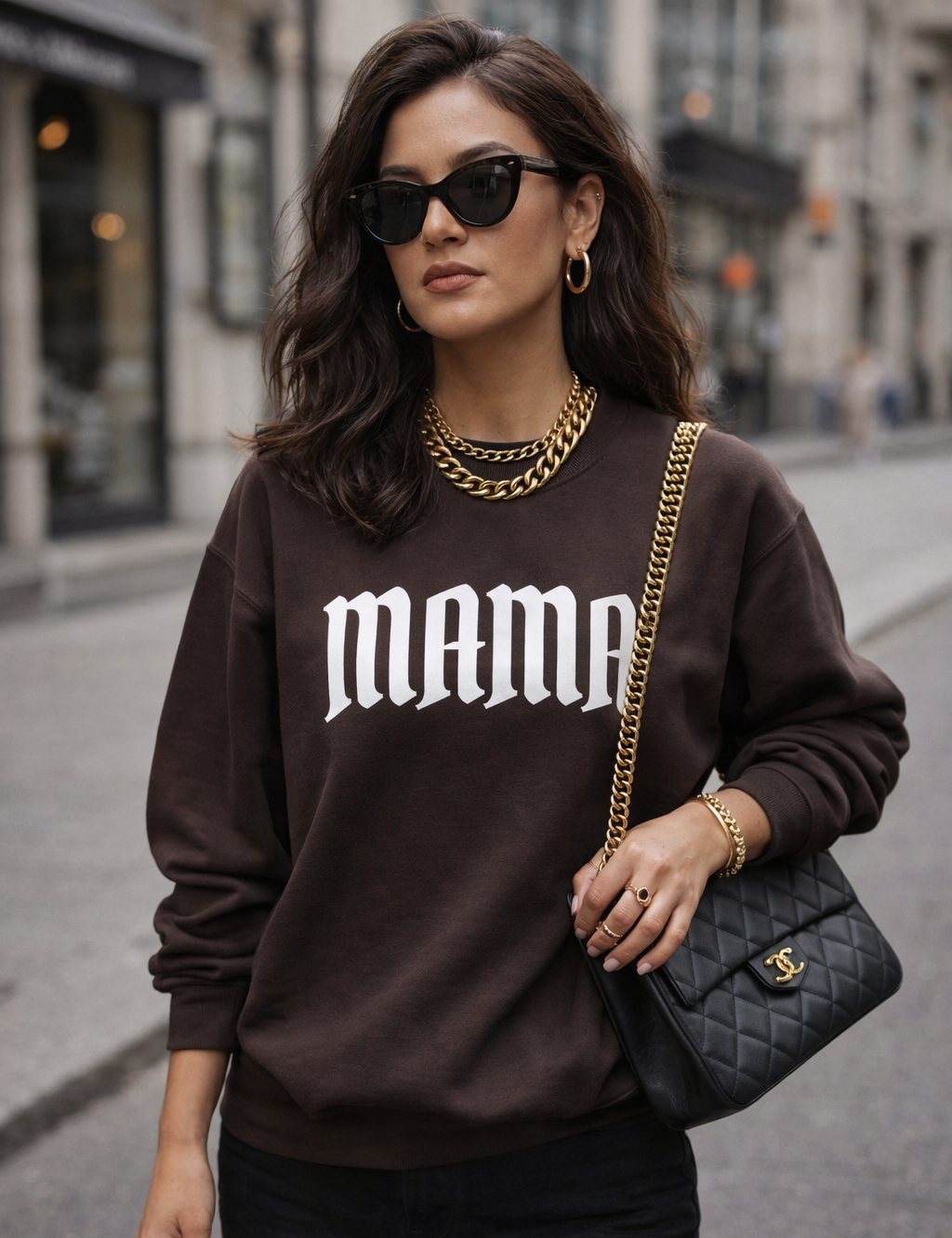 Mama Sweatshirt | Cozy Mom Crewneck Pullover | Trendy Gift for Moms | Soft Fleece Casual Sweatshirt | Mama Crewneck Sweatshirt