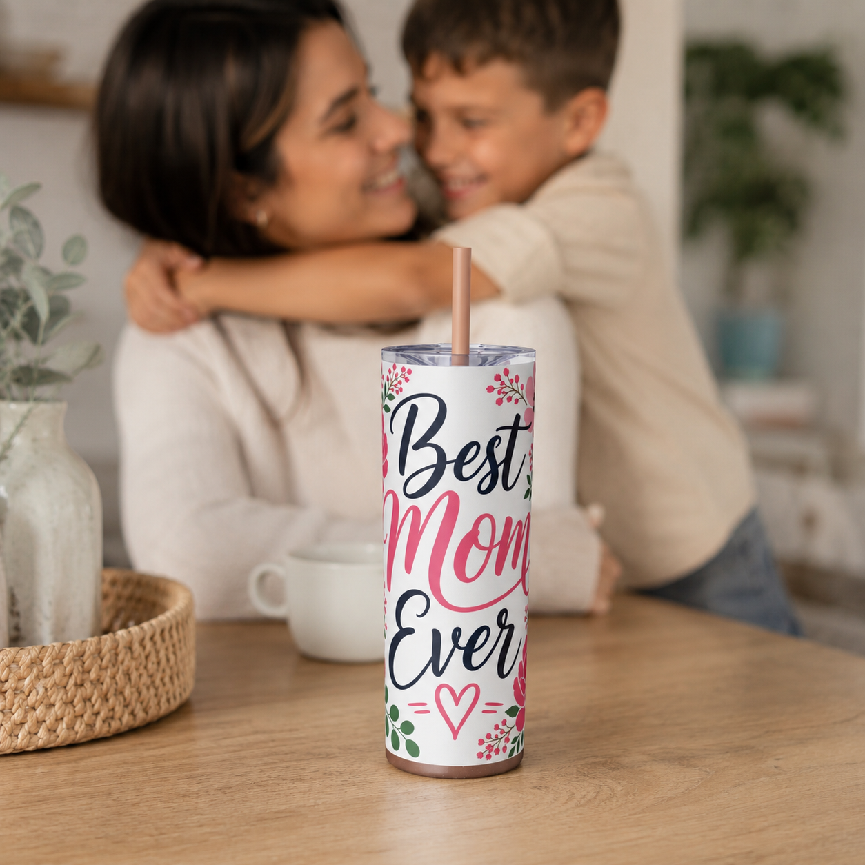 Best Mom Ever 20oz Tumbler | Floral Gift for Mom | Stainless Steel Insulated Cup | Mother’s Day Gift Idea