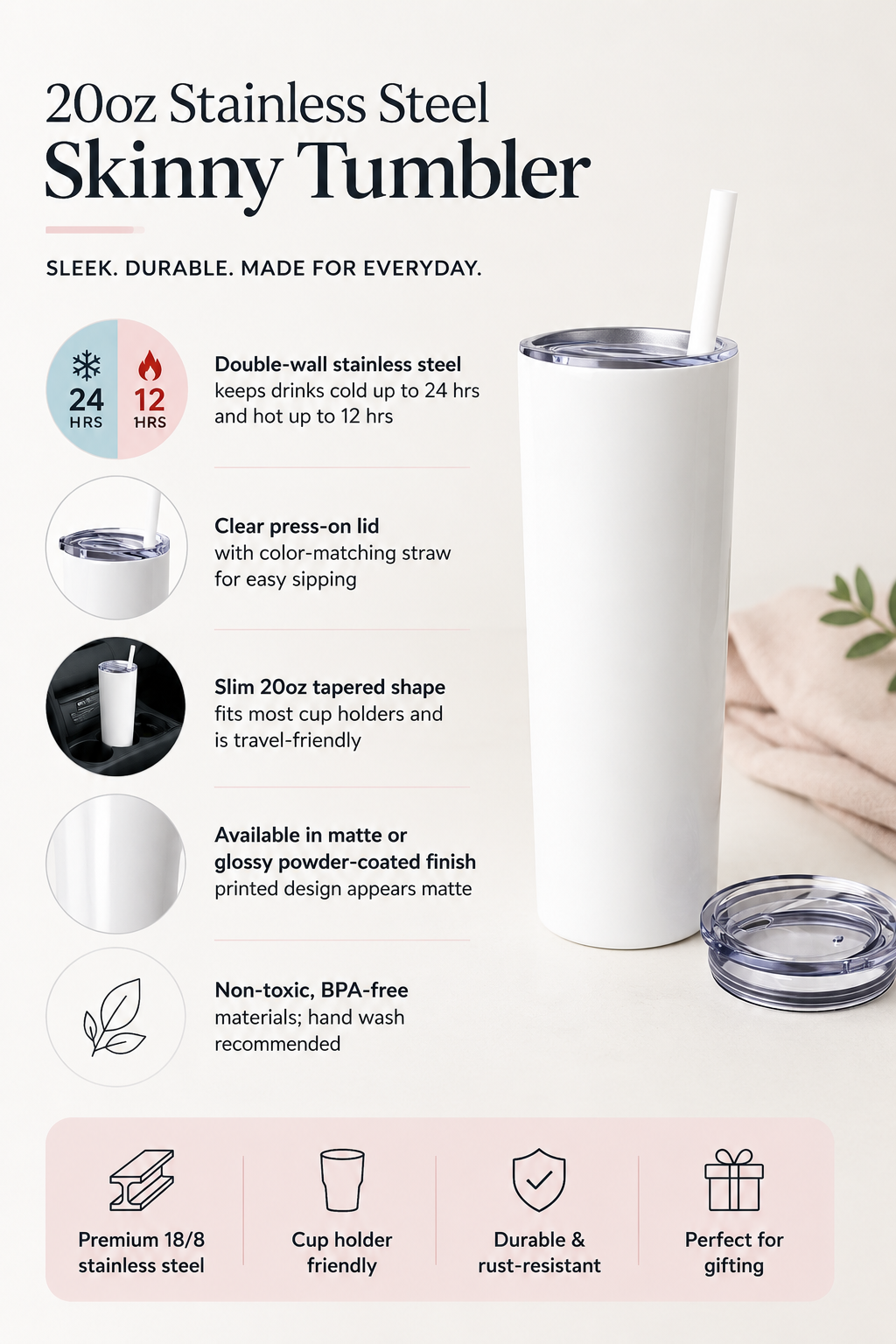 Best Mom Ever 20oz Tumbler | Floral Gift for Mom | Stainless Steel Insulated Cup | Mother’s Day Gift Idea