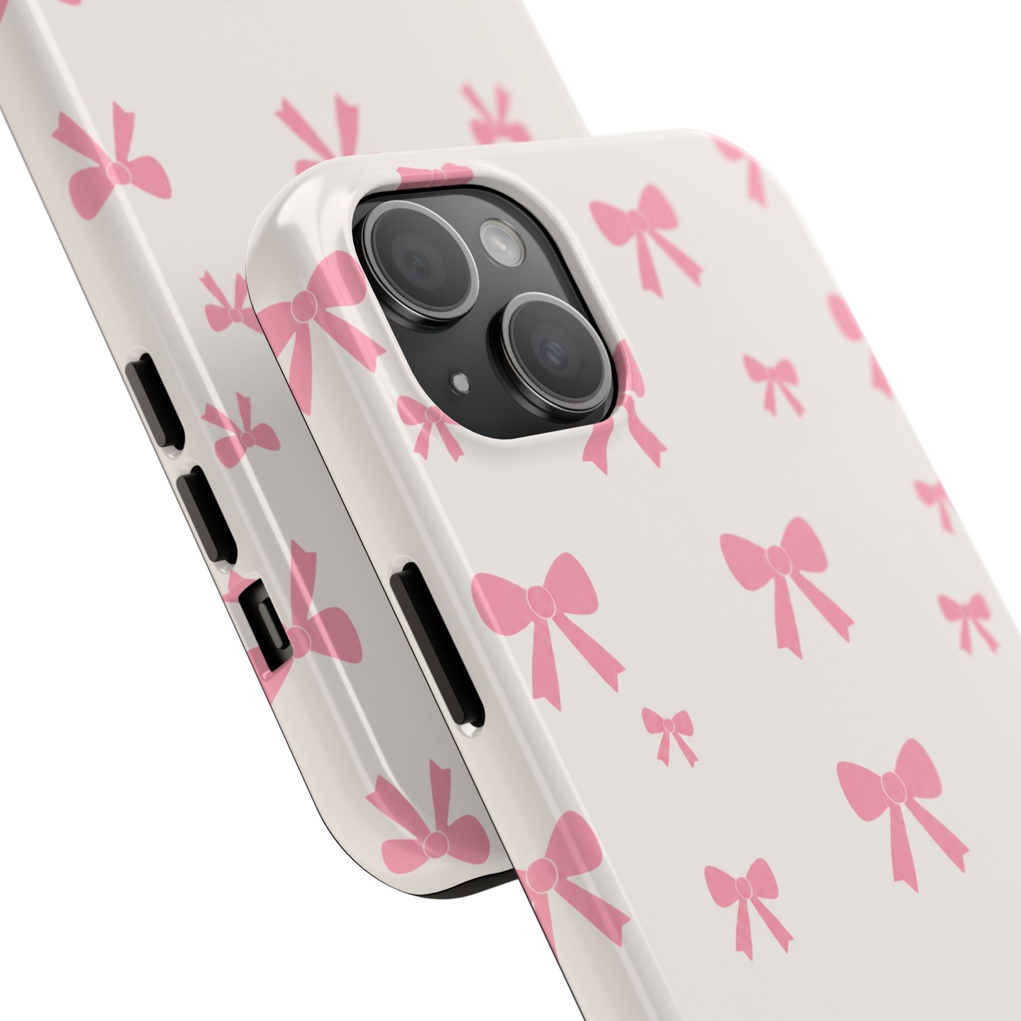 Coquette Pink Bow Phone Case for iPhone & Samsung | Cute Aesthetic Protective Tough Case | Protective Phone Cover