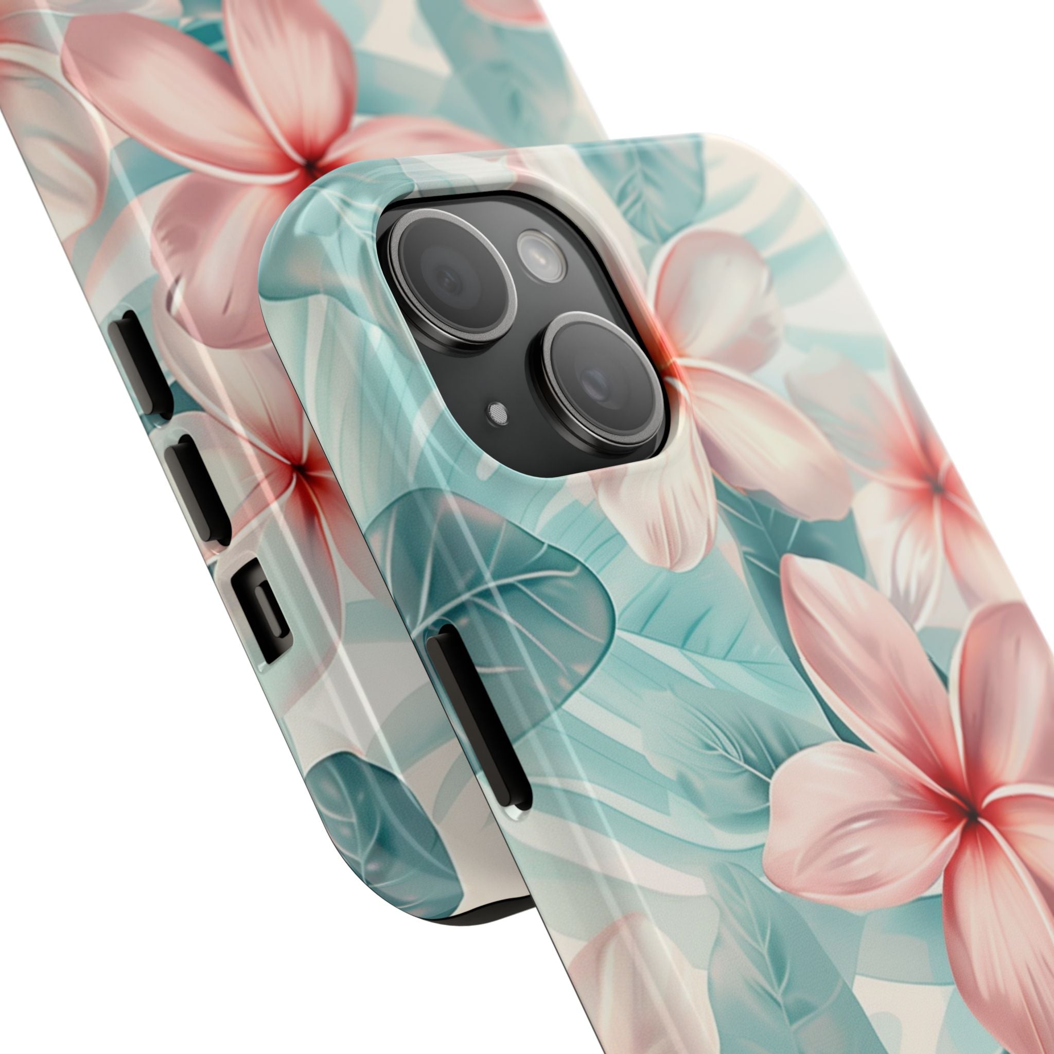 Pastel Plumeria Flower Phone Case | Whimsical Floral Aesthetic iPhone Case | Cute Tropical Samsung Galaxy Case