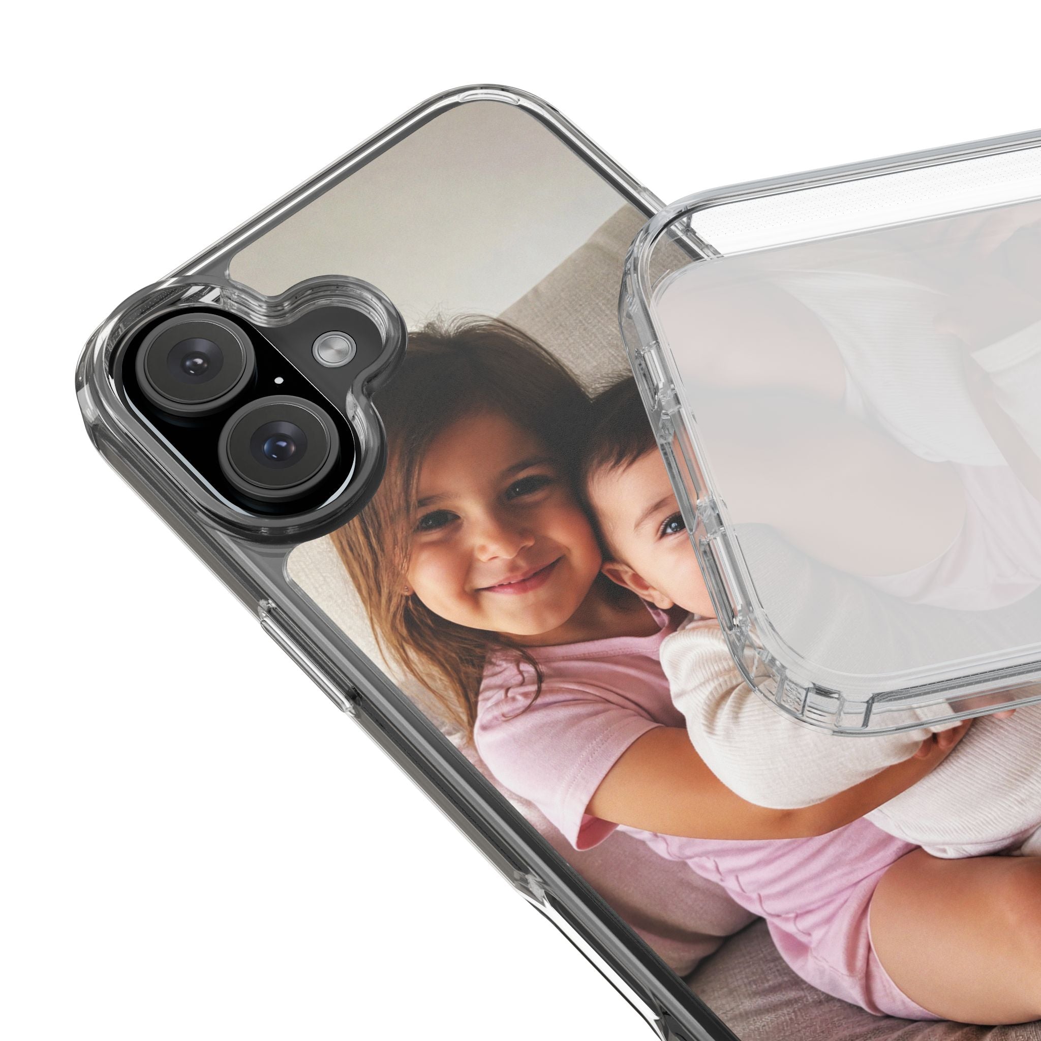 Custom Photo Clear Phone Case | Slim Shockproof TPU Bumper | Scratch-Resistant Transparent Back | Personalized iPhone Case