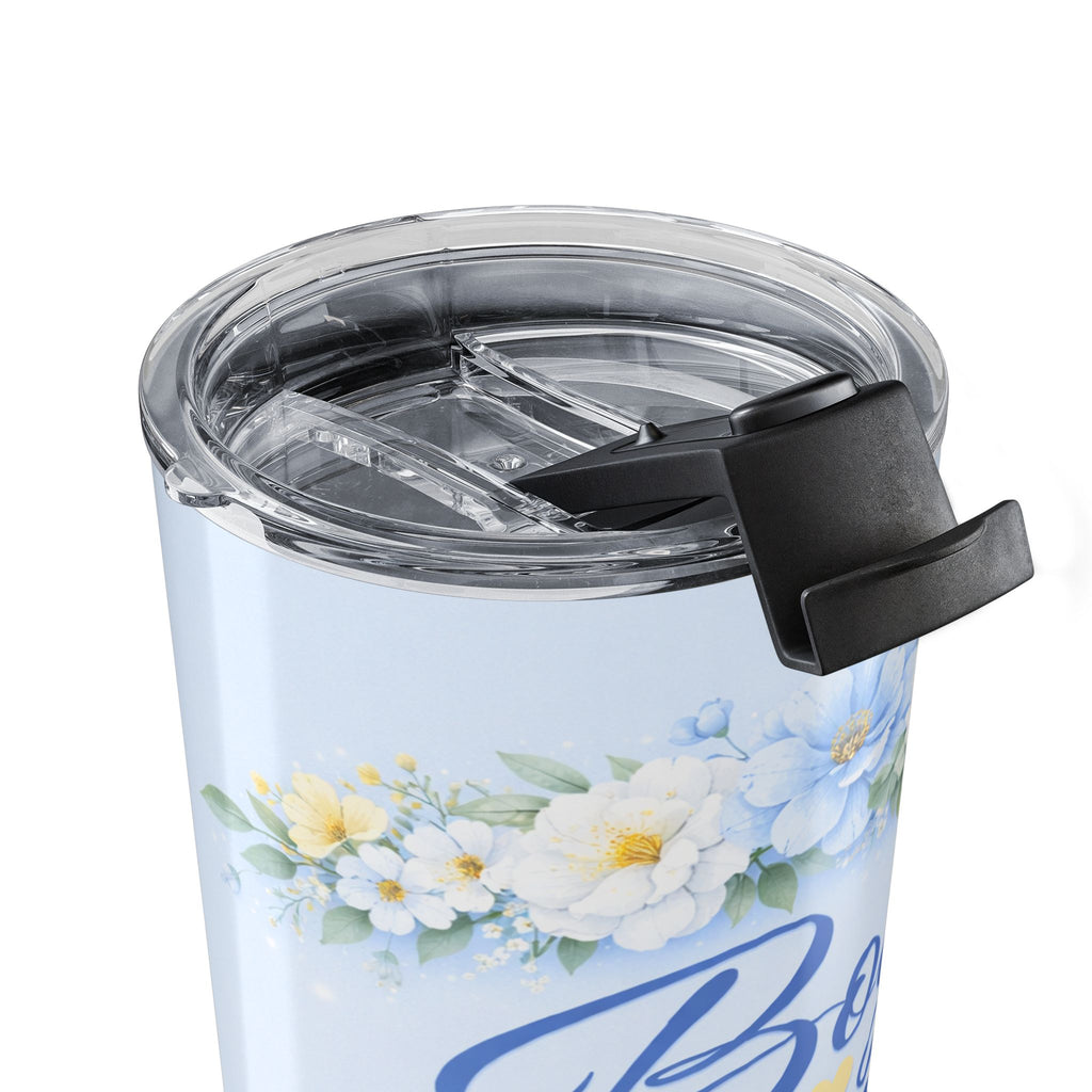 Boy Mom Floral Tumbler 20oz  | Blue Mom Cup | Insulated Stainless Steel | Mother’s Day Gift for Moms | Coffee Travel Mug