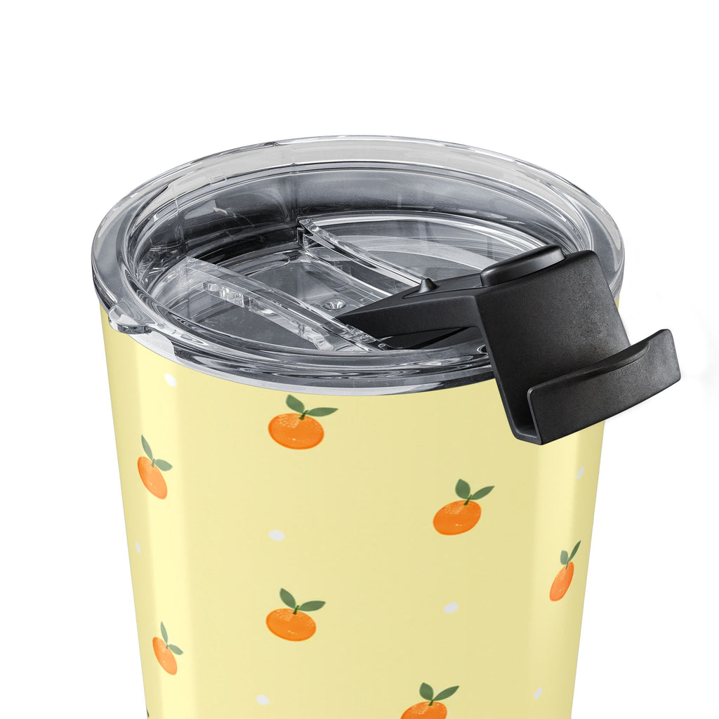 Cute Orange 20oz Stainless Steel Tumbler | Insulated Travel Cup with Lid | Summer Aesthetic Drinkware  Citrus Stainless Travel Cup