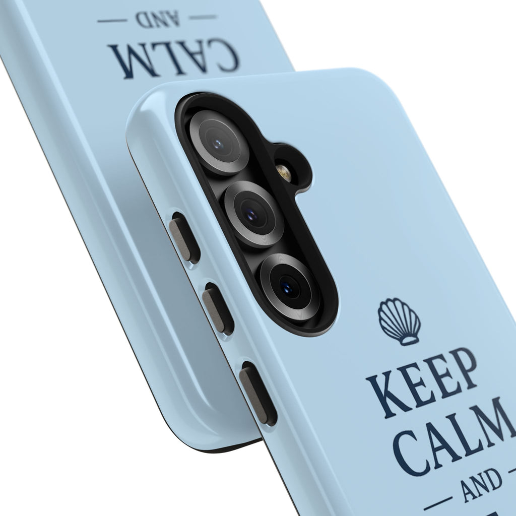 Mermaid Aesthetic Phone Case | Keep Calm and Be a Mermaid Coastal Beach iPhone & Samsung Galaxy Case | Summer Tech Accessory