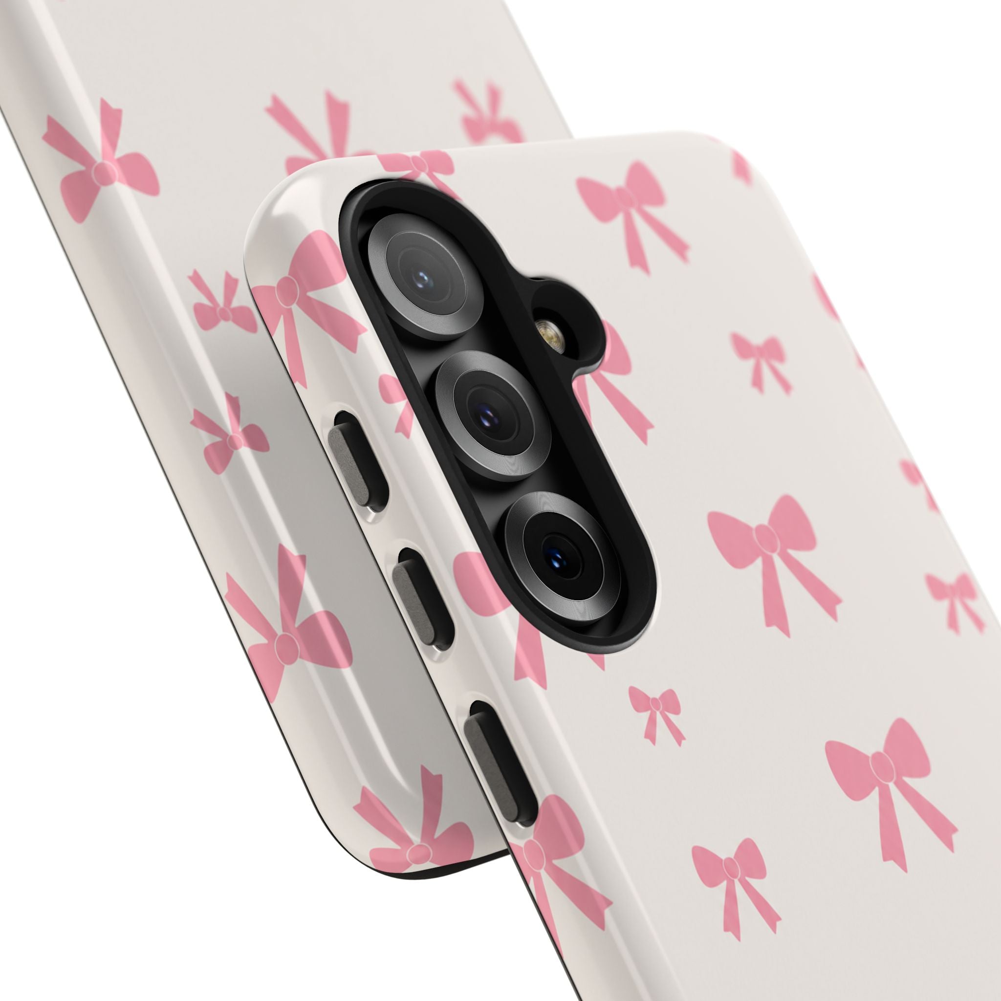 Coquette Pink Bow Phone Case for iPhone & Samsung | Cute Aesthetic Protective Tough Case | Protective Phone Cover