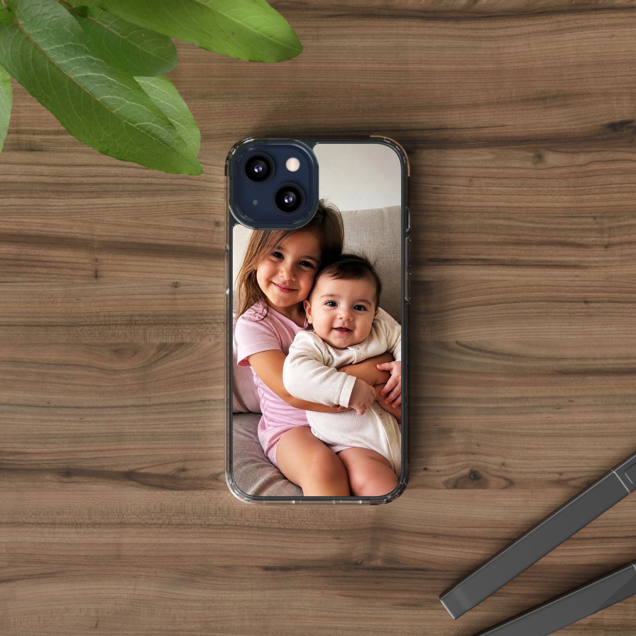 Custom Photo Clear Phone Case | Slim Shockproof TPU Bumper | Scratch-Resistant Transparent Back | Personalized iPhone Case