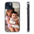 Custom Photo Clear Phone Case | Slim Shockproof TPU Bumper | Scratch-Resistant Transparent Back | Personalized iPhone Case