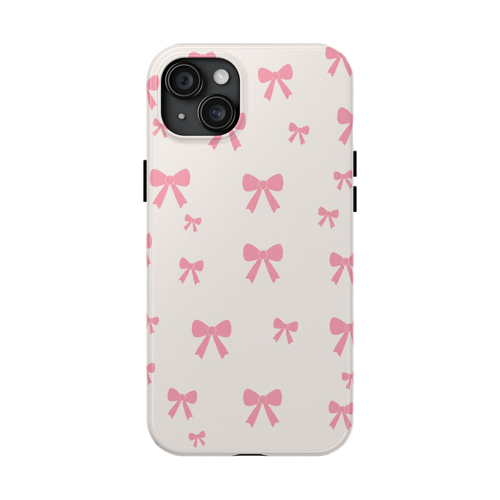 Coquette Pink Bow Phone Case for iPhone & Samsung | Cute Aesthetic Protective Tough Case | Protective Phone Cover