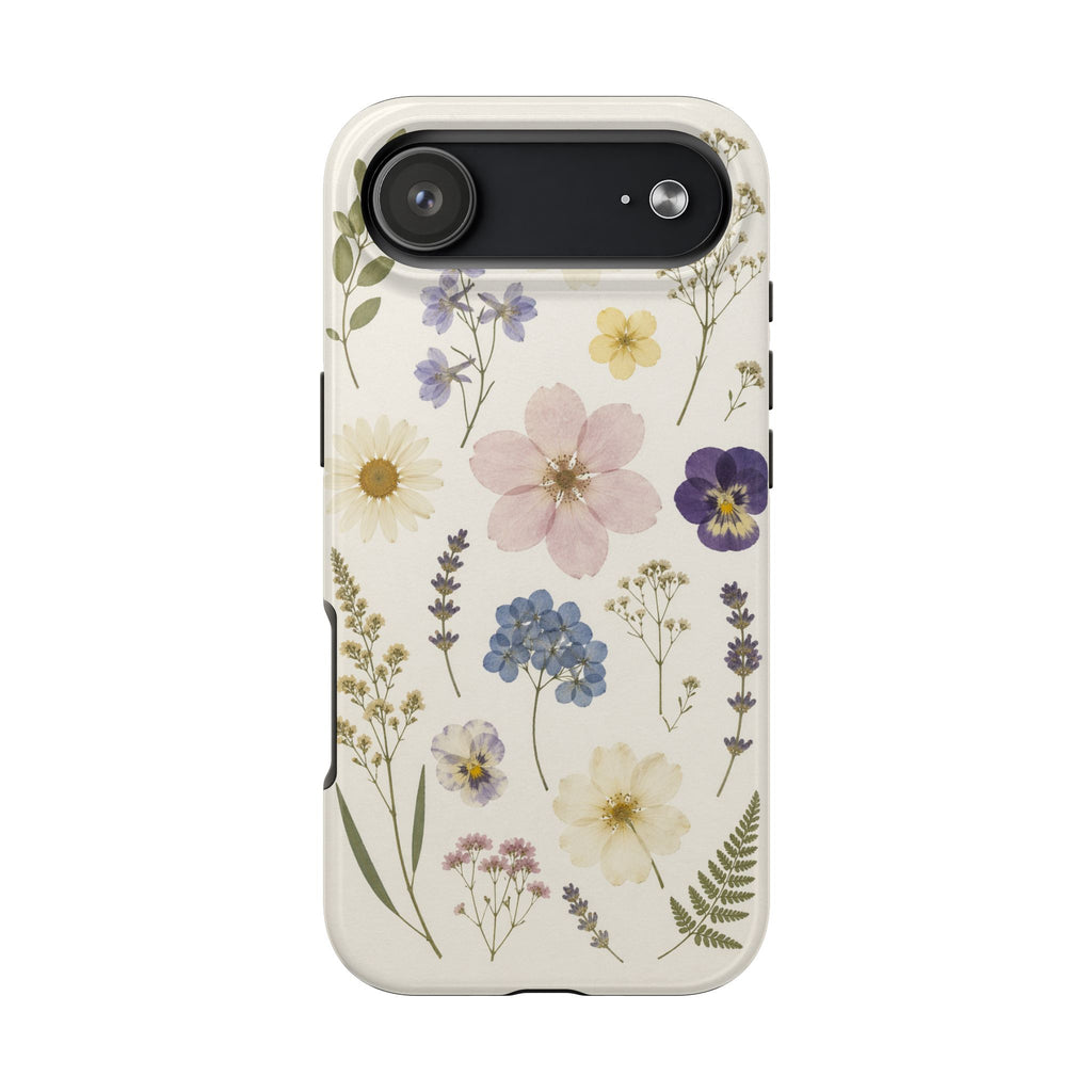 Pressed Flower Botanical Phone Case | Coquette Aesthetic Samsung Cover | Floral Glossy Case for iPhone & Samsung