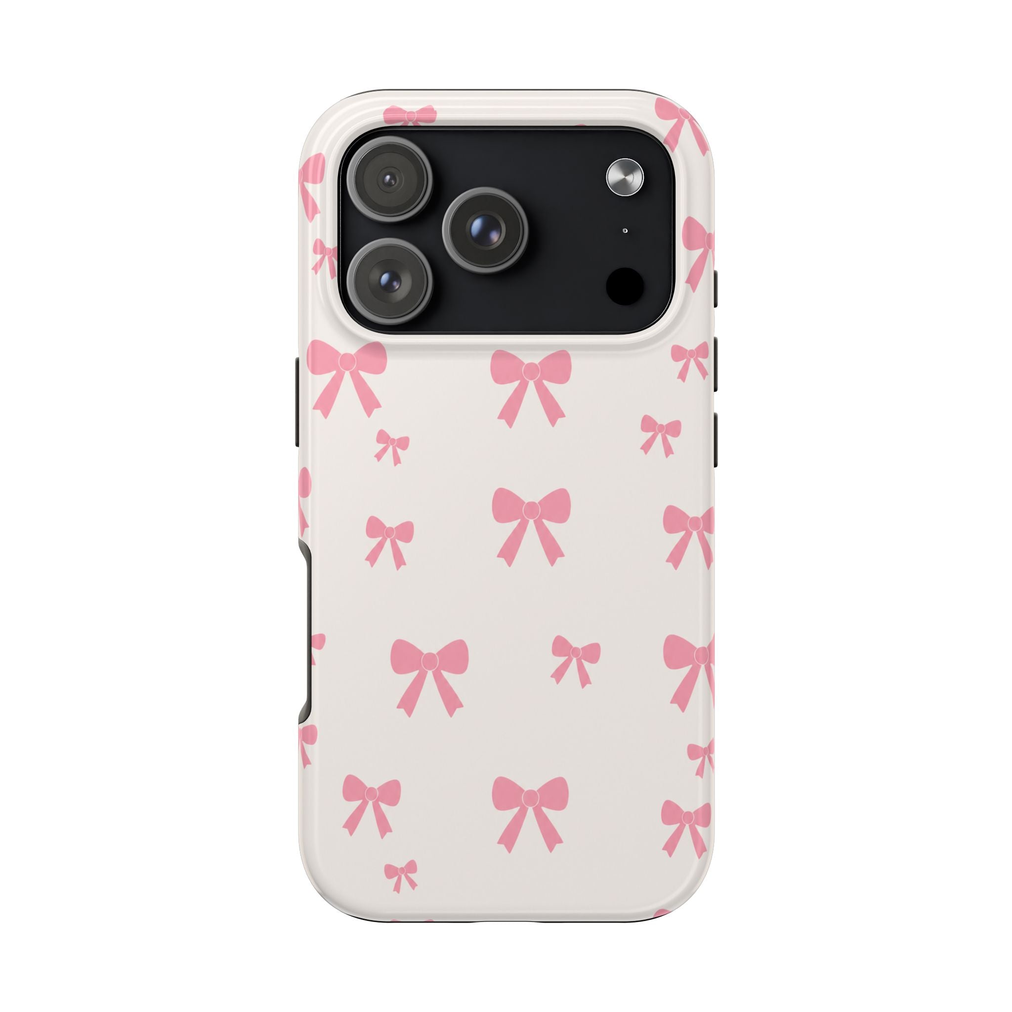 Coquette Pink Bow Phone Case for iPhone & Samsung | Cute Aesthetic Protective Tough Case | Protective Phone Cover