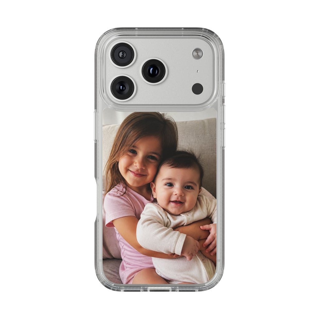 Custom Photo Clear Phone Case | Slim Shockproof TPU Bumper | Scratch-Resistant Transparent Back | Personalized iPhone Case