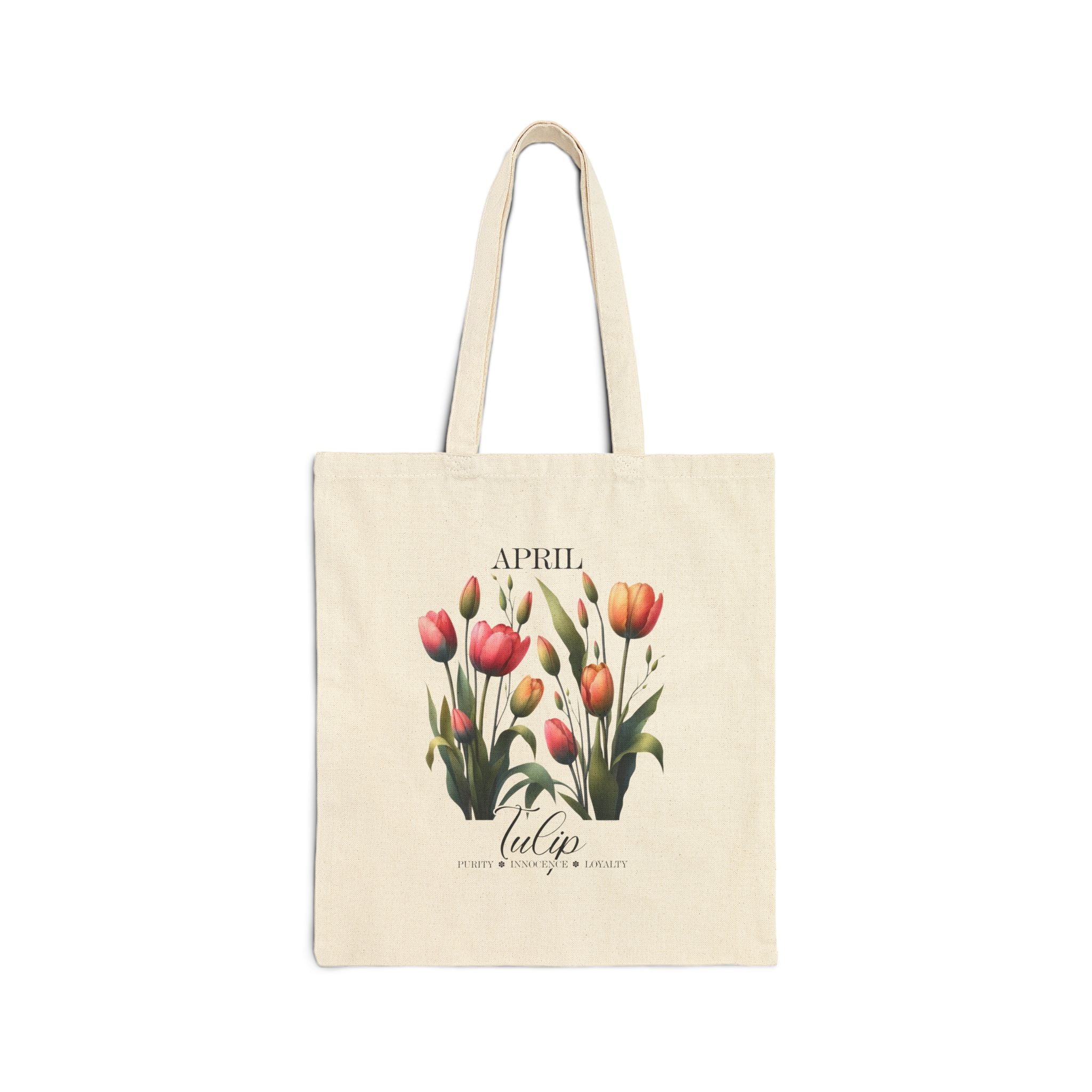 Personalized Birth Month Canvas Tote Bag | Custom Floral Tote | Durable Cotton Everyday Bag | Aesthetic Gift for Her | Vintage Botanical Grocery  Tote