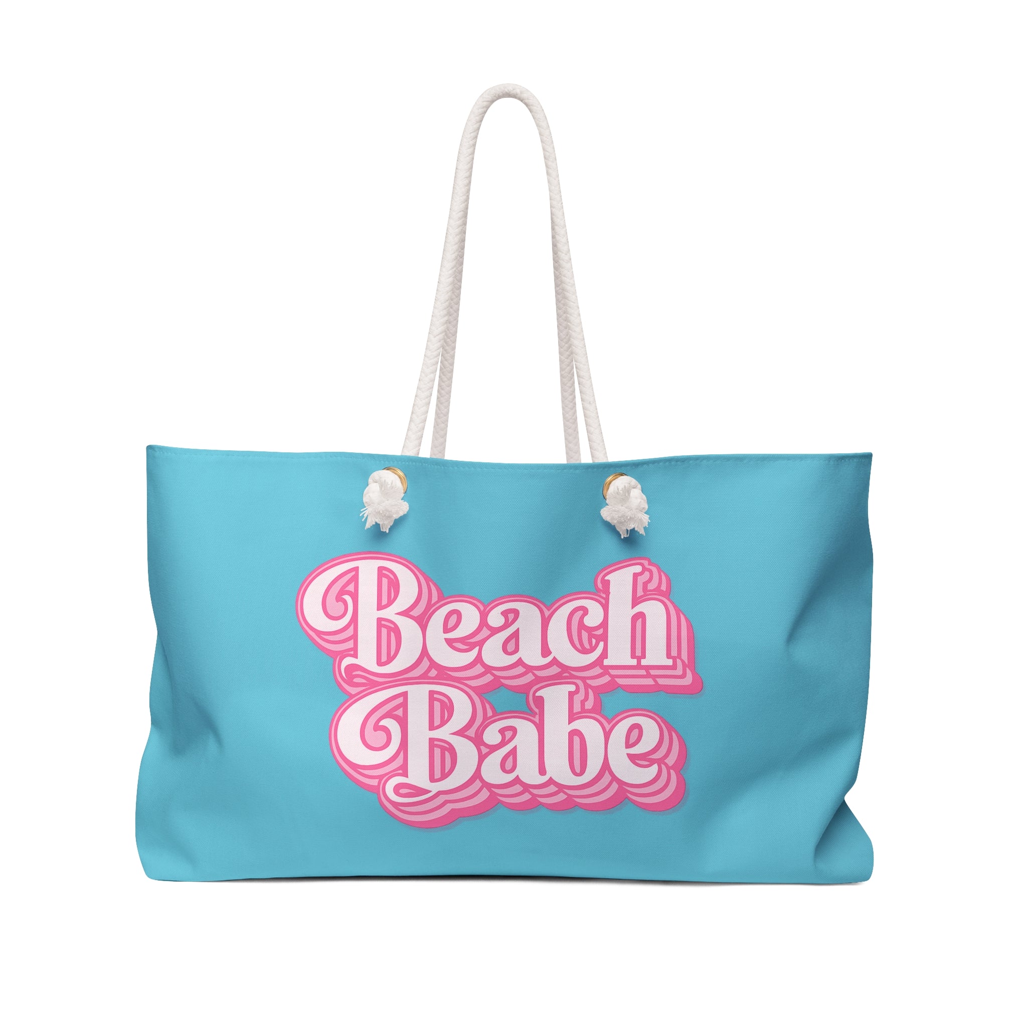 Beach Babe Weekender Bag | Cute Pink Retro Beach Tote | Large Coastal Travel Bag | Summer Vacation Tote | Pool & Beach Essentials Bag